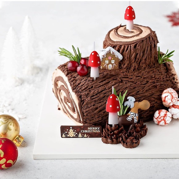 Bundle of 3 Pcs Mushroom Candles Mushroom Birthday Cake Topper - Picture 2 of 7